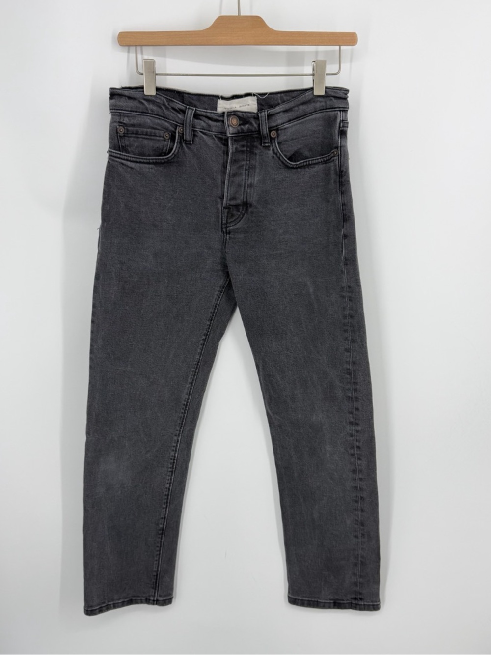 JEANERICA jeans & co CW002 Used Black wash sz 27 organic cotton